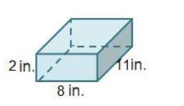 What is the surface area of the prism in square inches?

A. 90 square inches
B. 126 square inches