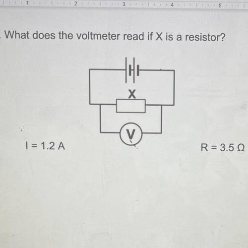 EMERGENCY: What does the voltmeter read if X is a resistor??