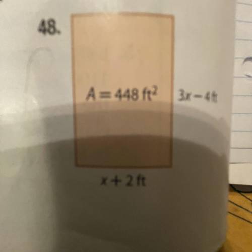 Find x and the dimensions of each rectangle