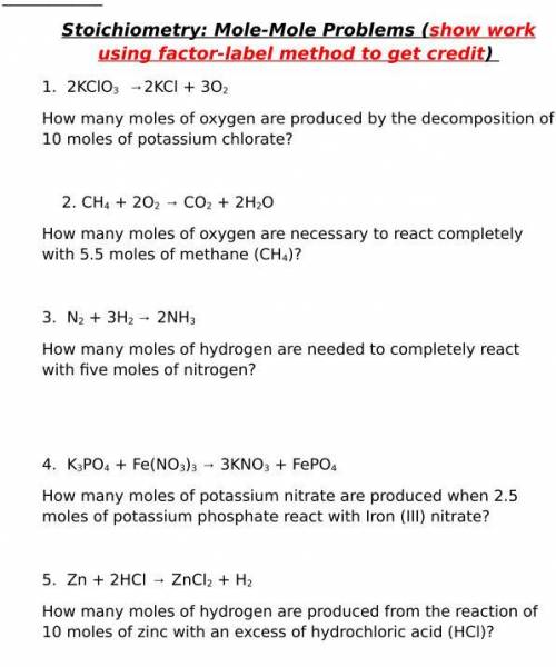 Can anyone do these 5 chemistry problems for me using factor-label method? or at least 1 problem?