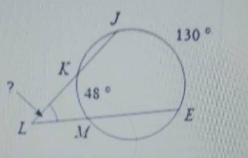 Find the measurement for angle L. (GEOMETRY!!)​