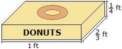 Kyle measured the length, width, and height of a donut box after all the donuts had been eaten. His