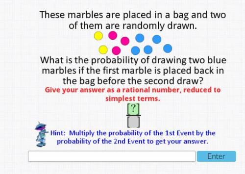 These marbles are placed in a bag and two of them are randomly drawn.