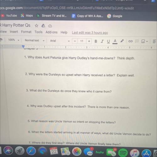 Harry potter sorcerer stone questions chapter 3