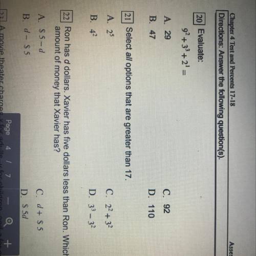 Can you help me on question 21