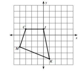 Find K' if the figure is reflected across the x-axis.