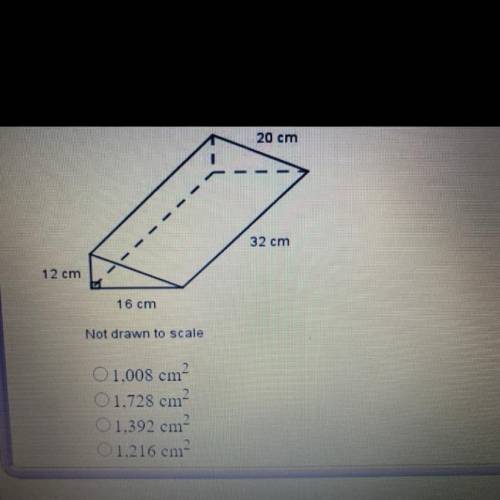 What is the surface area of the given figure