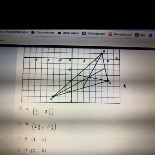 What are the coordinates of the centroid of ABC
