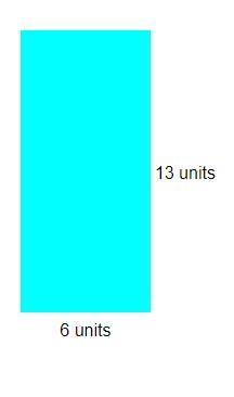 What is the area of the rectangle above?

A. 
84 square units
B. 
19 square units
C. 
38 square un