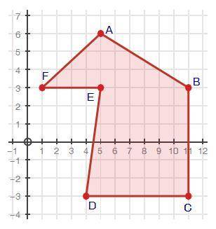 Find the area of the following shape. You must show all work to receive credit. (10 points)