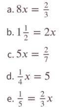 Solve each equation.