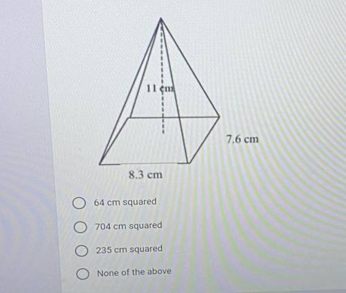 What is the approximate Volume of the following Rectangular PYRAMID?