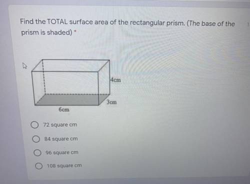 How I find total surface area