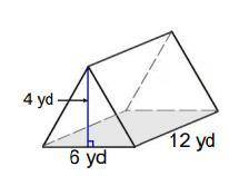 Find the Volume of the shape below.
V = 
yd³