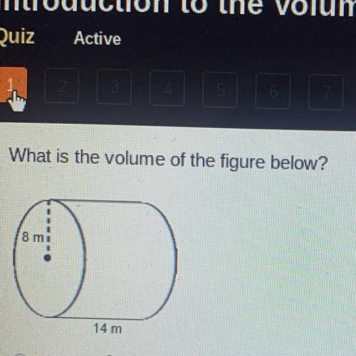 What is the volume of the figure below?
8 m
14 m