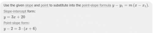 Write an equation in point-slope form of the line that passes through the given point and has the gi