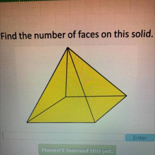 Find the number of faces on this solid.