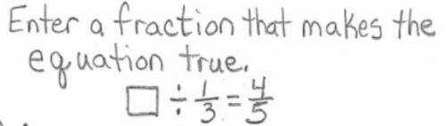 Help!! What fraction makes this equation true?