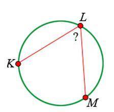 Given Arc KM measures 130 degrees, what is the measure of angle MLK?