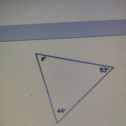 What is the measure of angle x? Enter your answer in the box
