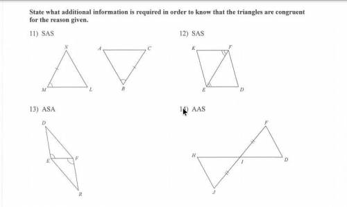 Need the answers to all them

Triangle congruencyDirections are in the picture The screenshots got