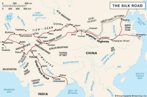 What routes of the Silk Road are not shown on this map? *PLZZZZZZ HELP*