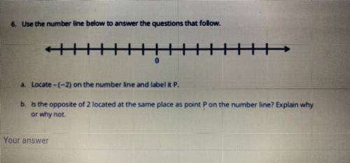 Use the number line to answer the questions that follow