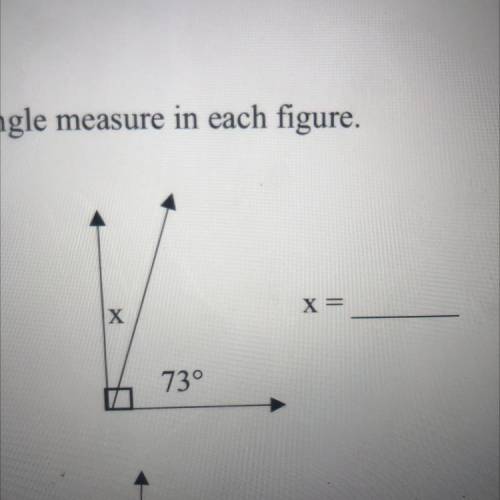 Find the missing angle messure