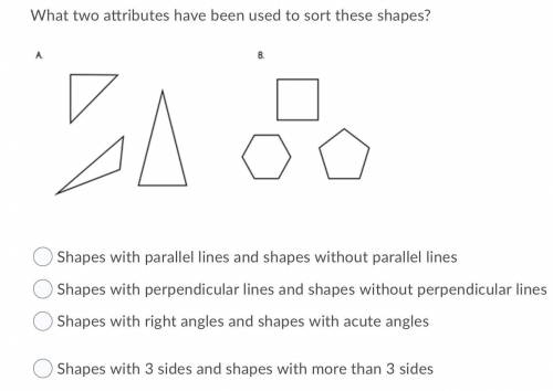 What two attributes have been used to sort these shapes?