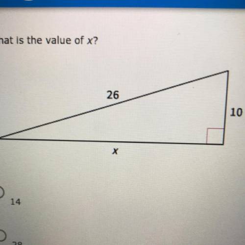 6. What is the value of x?
A. 14
B. 28 
C. 24 
D. 17 
Please help asap