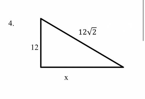 Pythagorean theorem￼. What would x be?