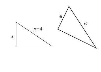 Given the triangles are similar, find y.