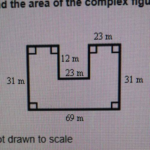 Find the area of the complex figure.
2,415 m2
135 m2
1,863 m2
2,139 m2