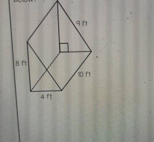 Find the lateral surface area of the figure below ​