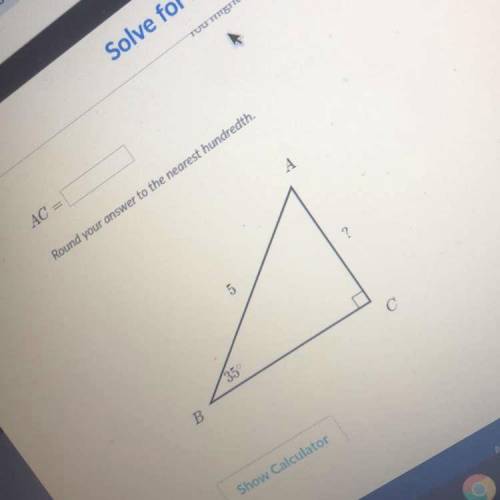 What is triangle AC round to the nearest hundredth
