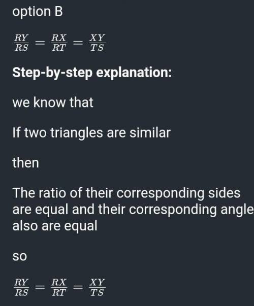 If the triangles are similar which must be true