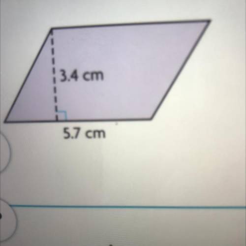 3.4 cm
5.7 cm
What’s the area of this?!