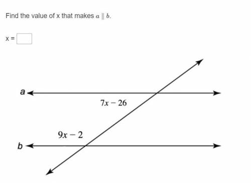 Find the value of x HELP PLEASE