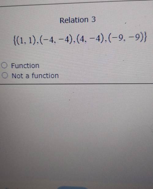 Determine whether or not it is a function​
