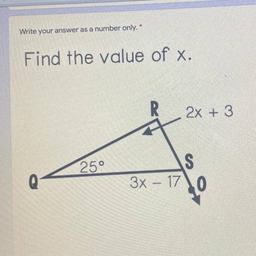 WHAT WOULD BE THE VALUE OF X?
