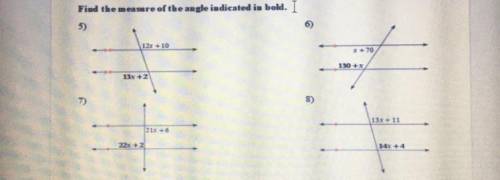 Find the measure of the angle indicated in bold.
Can someone please help