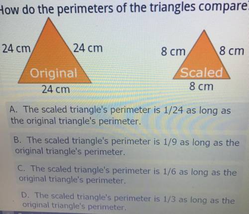 How do perimeters of the triangle compare