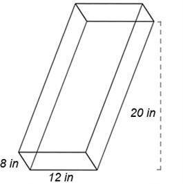 Find the volume of the given prism.

Question 9 options:
A) 3,568 in3
B) 6,336 in3
C) 1,784 in3
D)