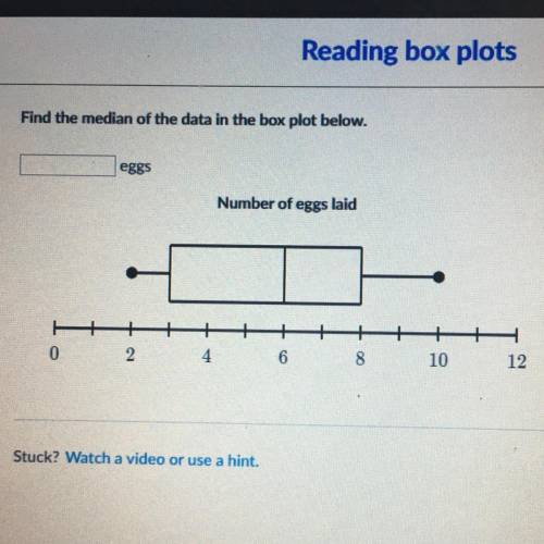 Find the median of the data in the box plot below. PLEASE HELP