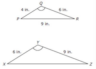 Triangle PQR is similar to triangle XYZ.
What is the length of line segment XZ?