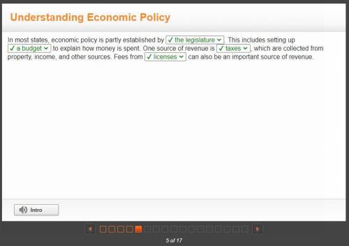 In most states, economic policy is partly established by _____. This includes setting up _____ to e