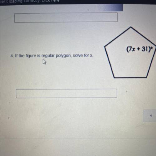If the figure is a regular polygon, solve for x.