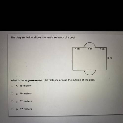 What is the approximate total distance around the outside of the pool