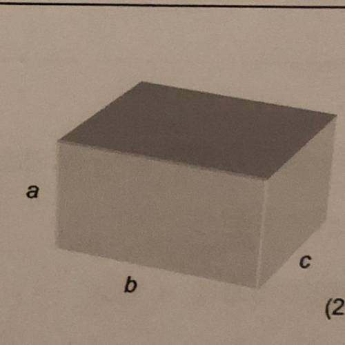 The diagram shows a solid cuboid with

dimensions a, b and c.
a)
a
Find a formula for S, the total
