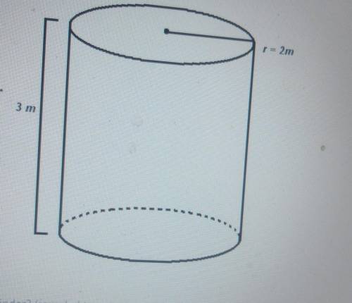 What is the surface area of this cylinder? (rounded to nearest tenth)​